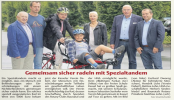 Gemeinsam sicher radeln mit Spezialtandem